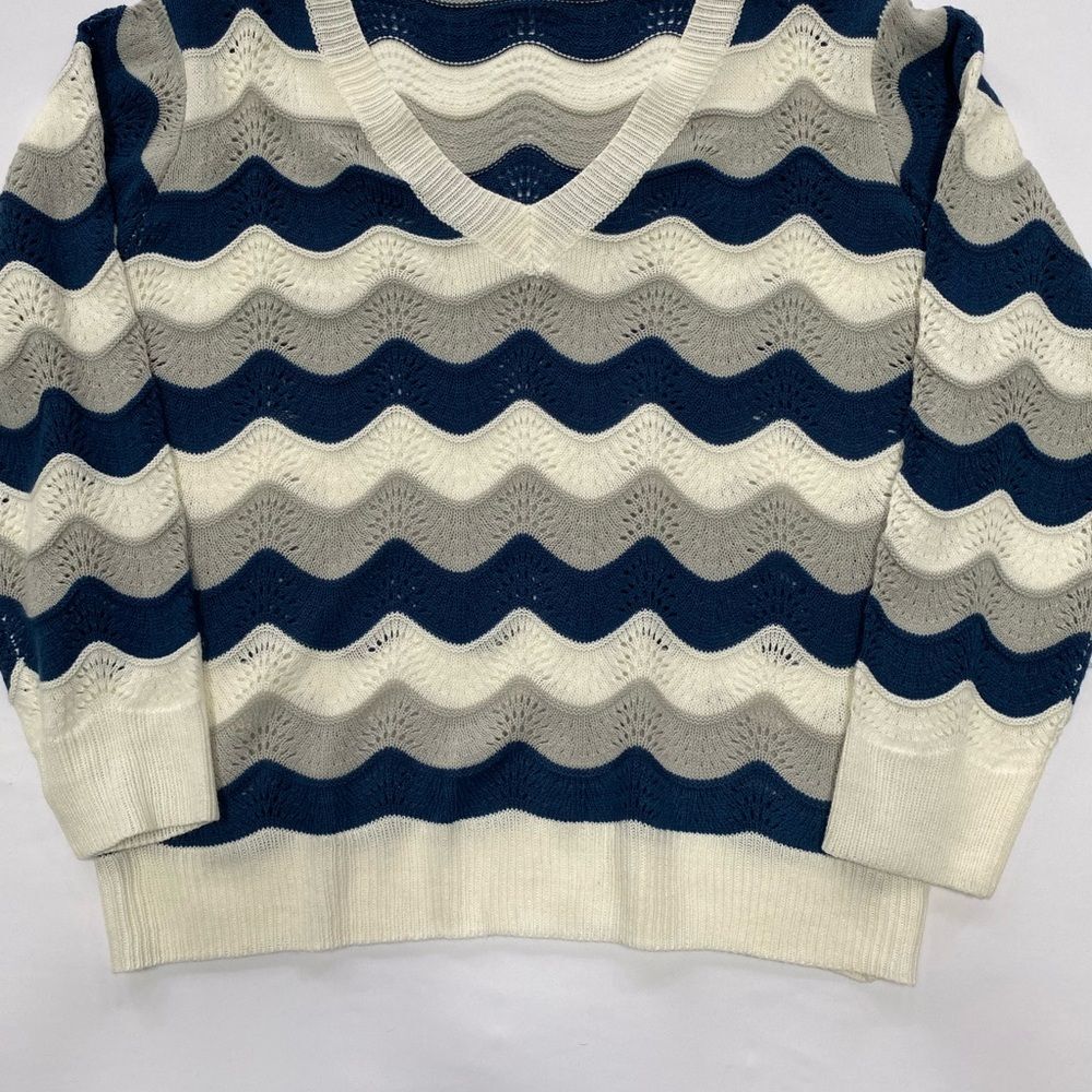 🌊 SHEIN Curve 3XL Wave Pointelle Knit Sweater